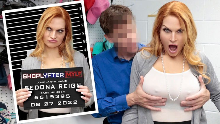 [ShopLyfterMYLF] - Cowgirl Cumshot: Sedona Reign Takes It
