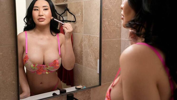 Asian Stepmom Sucks and Fucks