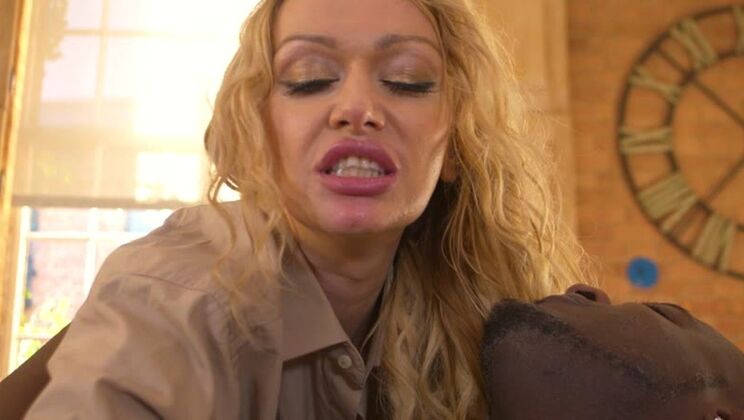 Couch Surfing with MILF Amber Jayne & Antonio Black