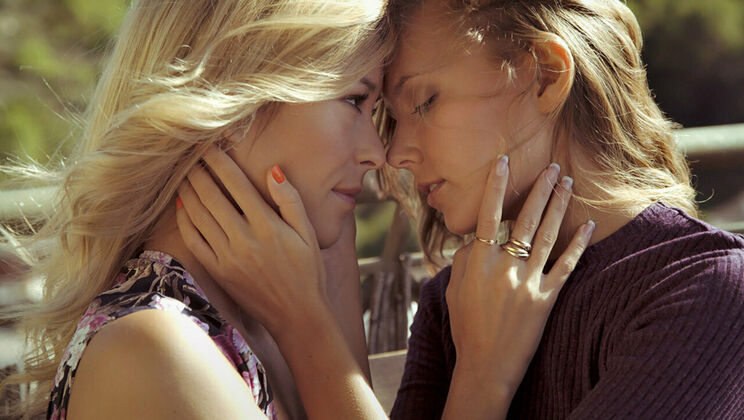 Lesbian Sex Act: Curly and Blonde