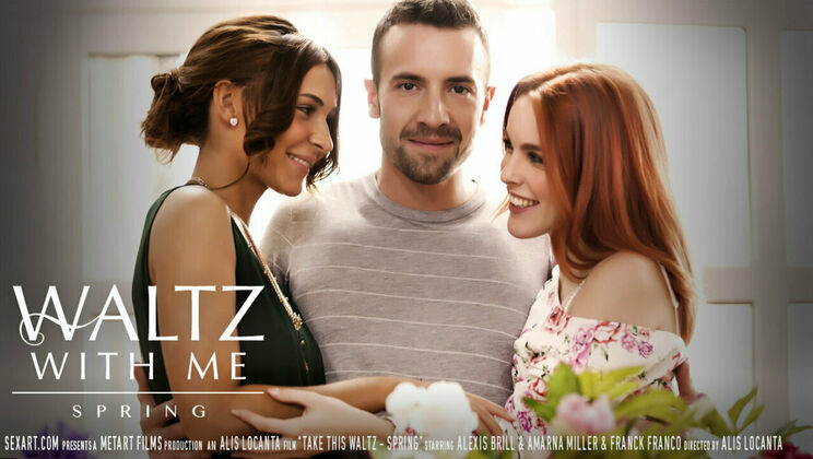 Lesbian Love in Spring - FFM Threesome