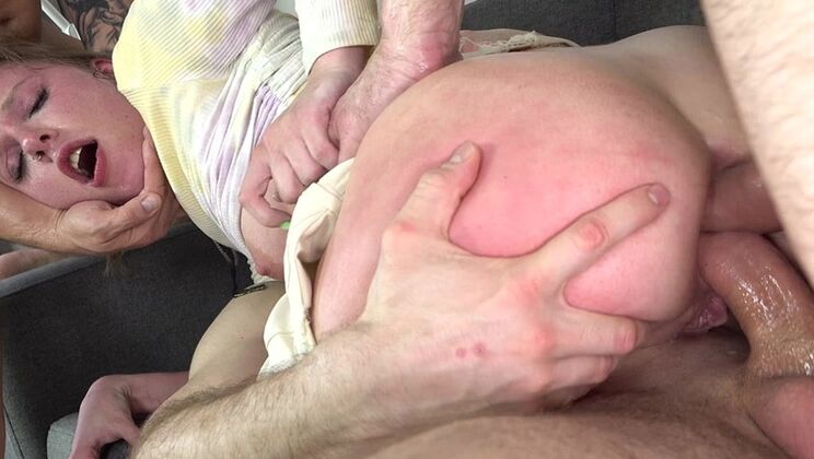 Stella Bliss' First Time Triple Anal Penetration