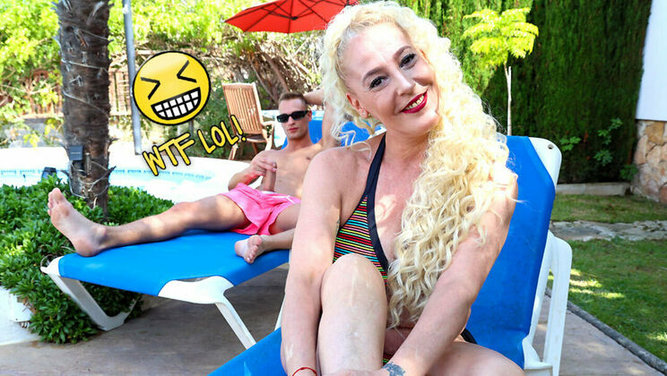 [Grandmams] - Natural Tits Blonde Gets Blowjob - Nico Vegas - Yelana Vara