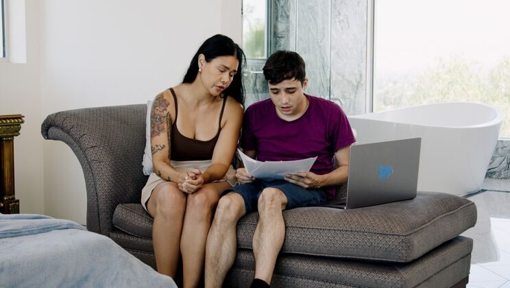 [RealityJunkies] - Big Titted Stepmom Gets Doggystyle by Stepson