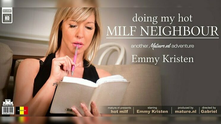 Emmy Kristen Gives Neighbor a Blowjob and Facial