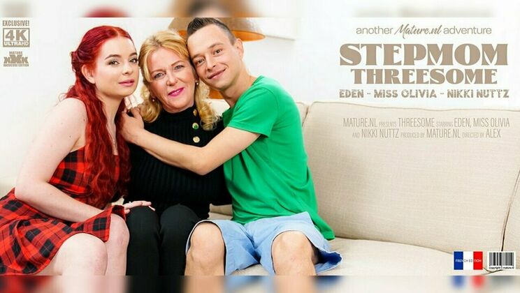 Eden and Miss Olivia Enjoy a Young Man in a Hardcore Scene