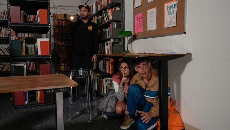 [CrazyCollegeGFs] - Kai Jaxon's Library Cumshot