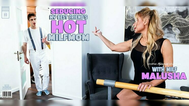 Malusha, a Hot Mature Mom, Gets Fucked by Her Son's Friend