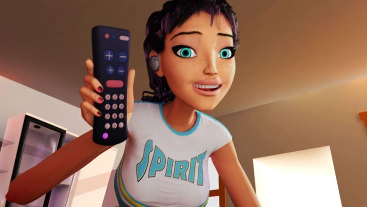 Teen Brunette in Uniform Fingers Herself