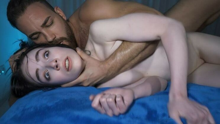 Amateur Brunette Struggles with Big Dick