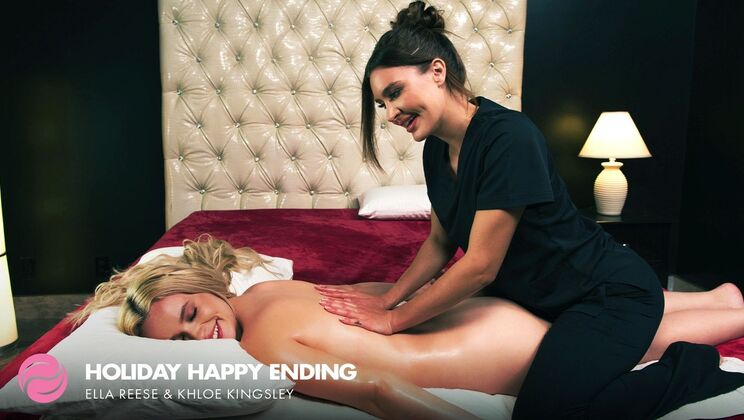 [FantasyMassage] - Ella and Khloe's Lesbian Love on Holiday - Ella Reese - Khloe Kingsley
