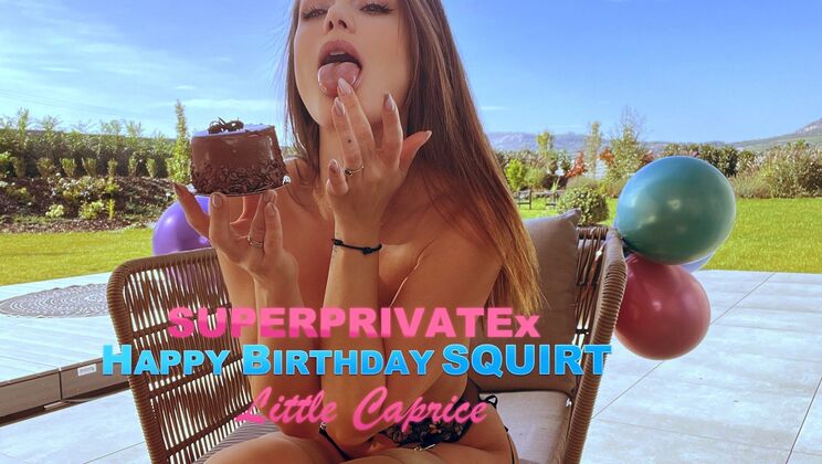 Dildo Squirting: Little Caprice's Birthday Treat