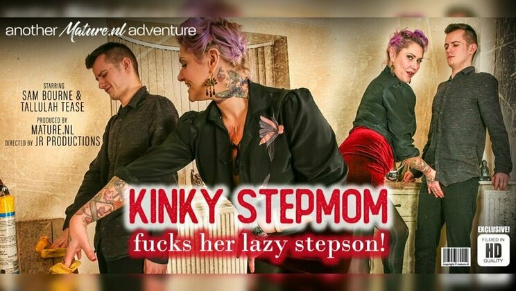 Milf Rides Stepson's Cock in Skirt!