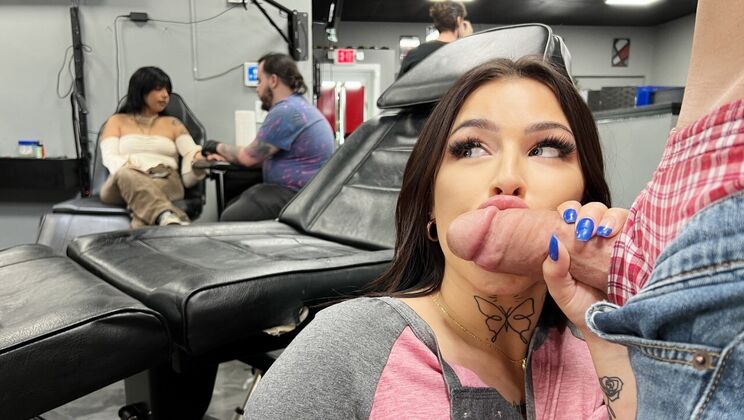 Ass Fun at the Tattoo Shop