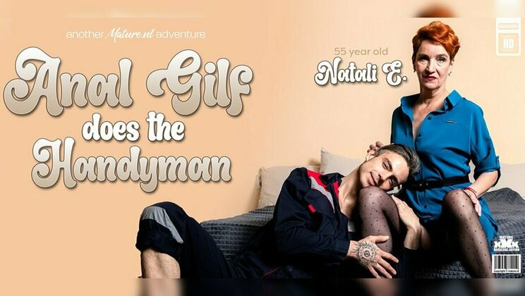 Hot Granny Fucks Young Handyman – Anal & Blowjob