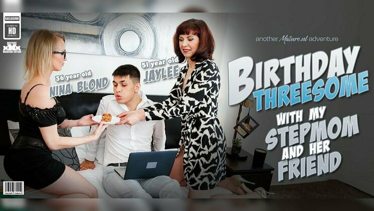 Stepmom and her best friend fuck stepson in a wild threesome