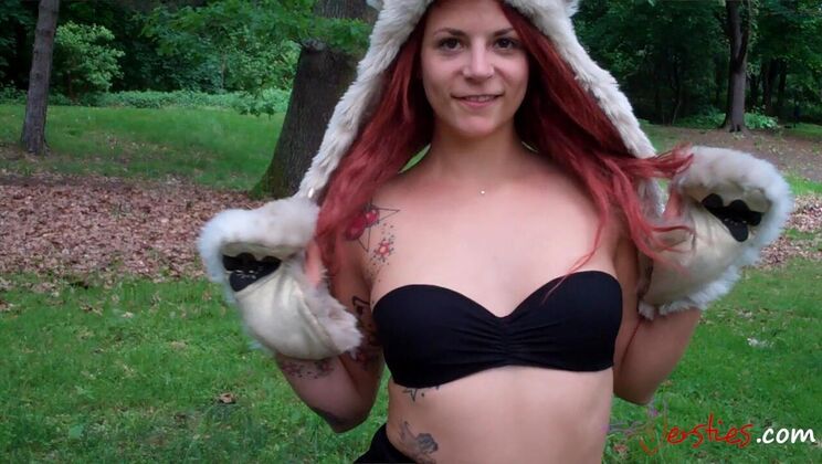 In the Park: Minka and Krissi's Lesbian Play