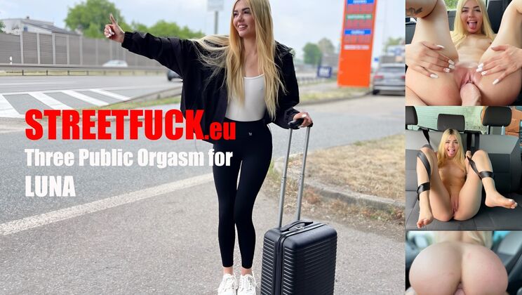 Street Ride and Spank: Luna BBunny’s Triple Orgasm Adventure