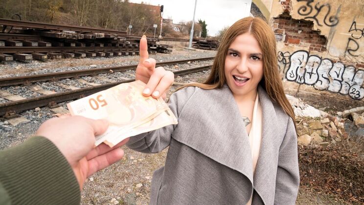 Standing Doggystyle Big Cock with Small Tits Brunette