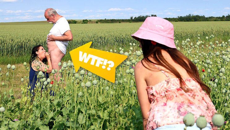 Hardcore outdoor dogging with older lovers