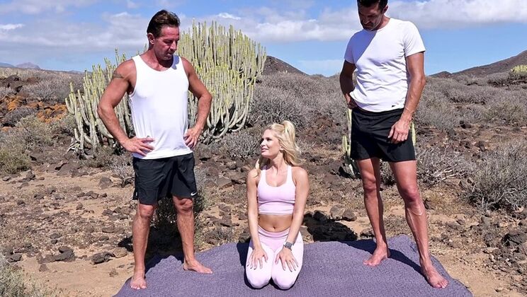 [PornWorld] - Blonde Nympho Double Fuck In Gym