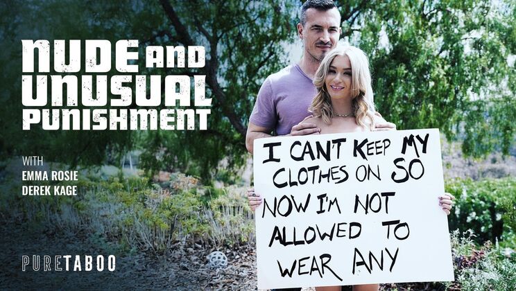 Derek Kage Punishes Nude Emma Rosie with Cum in Mouth