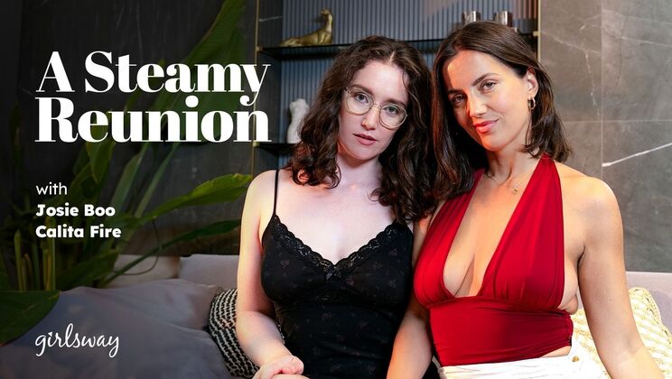 [Girlsway] - MILF Lesbians with Glasses Fingering Each Other - Calita Fire - Josie Boo