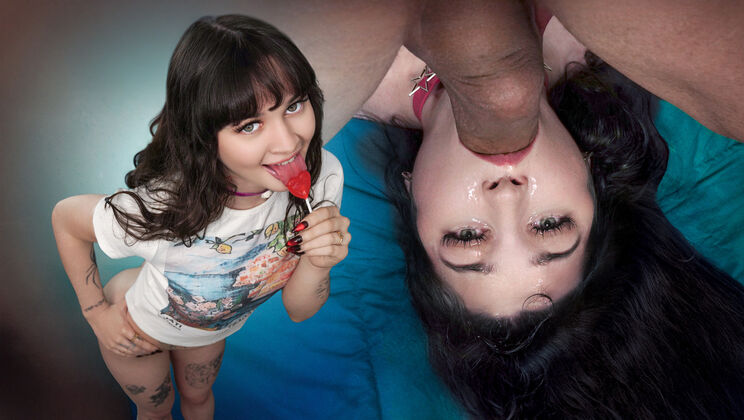 Belly Button Piercing Babe Loves Deep Throat