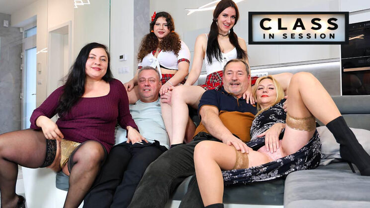 [GrandparentsX] - Orgy with Grandpa and Granny - Students Join for Hardcore Sex - Lucas Knight - Mya Evans - Martin Bobes - Christina Santes - Melani Mendes - Rosie Smile