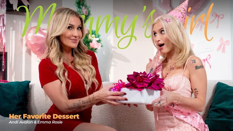 Blonde Teen and Tattooed Stepmom Tribbing and Kissing