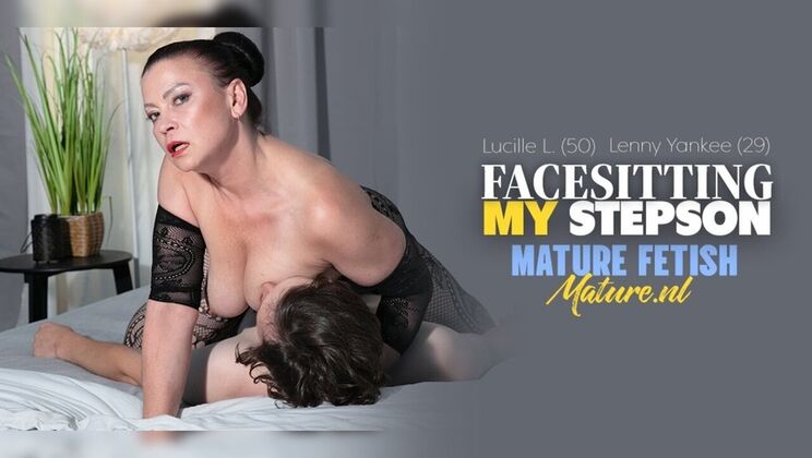 Lucille L. Mature Facesitting MILF – Stepson Licks Her Big Pussy, Ass, And Saggy Tits
