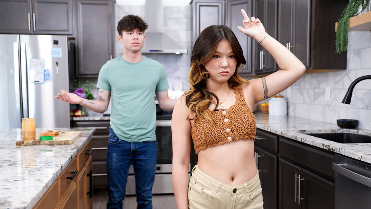 Stepbro Caught Me In Thong - Lulu Chu Sucks Him Dry