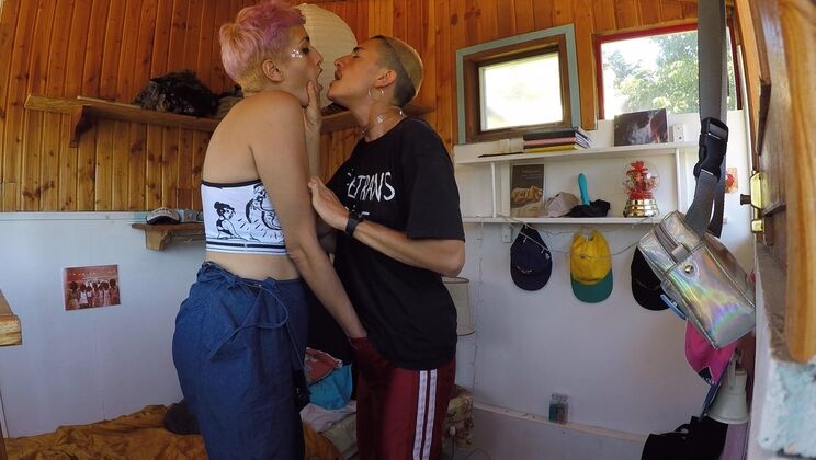Pierced Tattoo Blonde Charo Moans While Gael Sucks Nipples