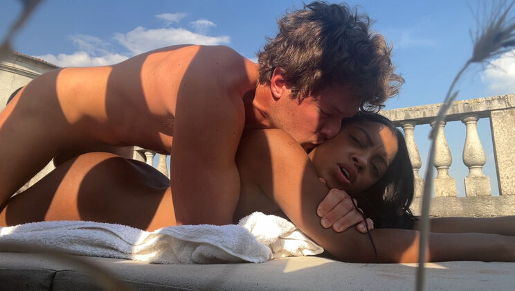 Essel Jacks Off on Sofi on the Balcony
