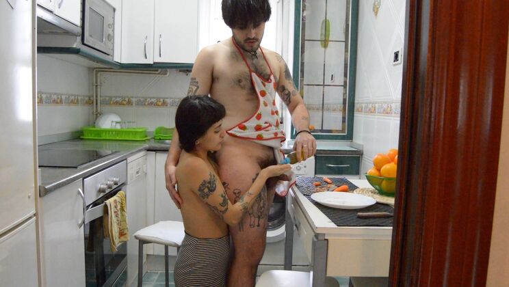 Rodrigo & Xochipilli Kitchen Quickie With Handjob and Toys