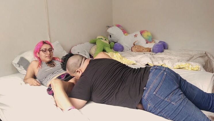 Joy Ride: Long Hair Maky Aline & Matt in Bedroom POV Fuck