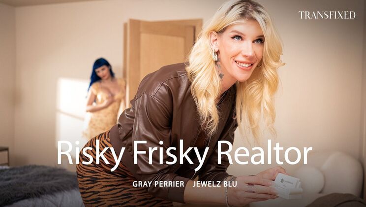 Naughty Blonde Realtor Gags on Cock
