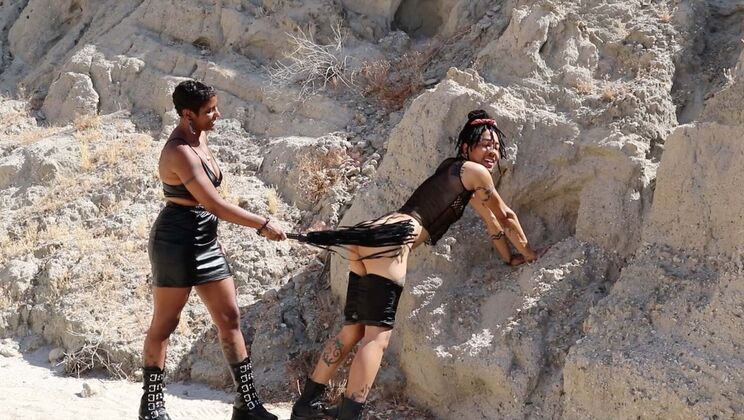 K Rivers & Honey G Laughing in Queer Desert Heat
