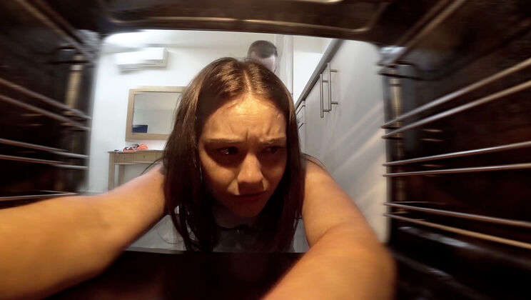 Young Small Tits Babe Matty Stuck in the Oven